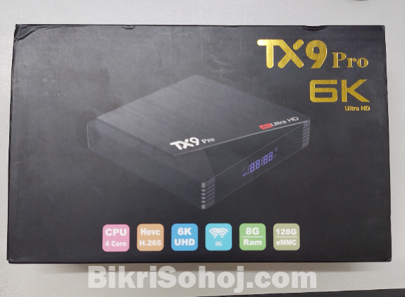 Android TV Box [ Tanix TX9 Pro ] 8GB Ram 128 GB Rom